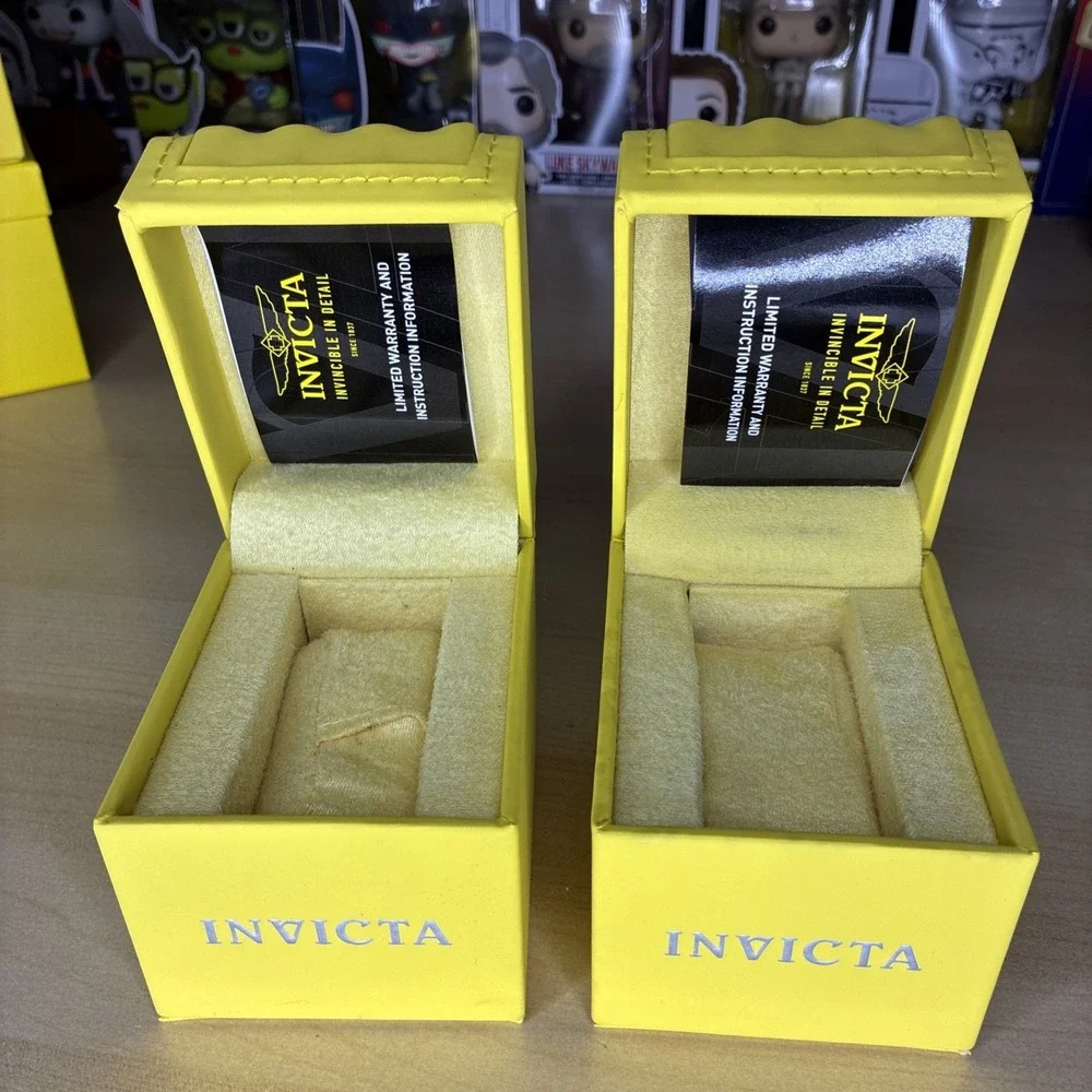 Invicta Yellow Watch Box Foam Holder Case Only - EMPTY BOX -